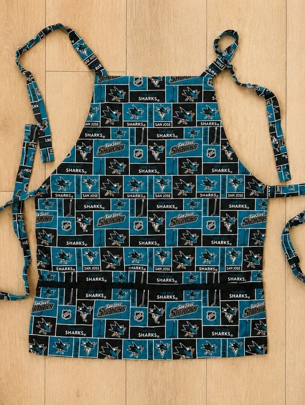 San Jose Sharks NHL Apron Youth Kids Small Adult Hockey Kitchen BBQ Teal